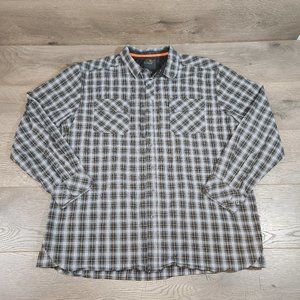 511 Tactical Grey Plaid Mens Size XL Shirt Snap Long Sleeve